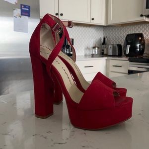 Red Platfrom Sandal